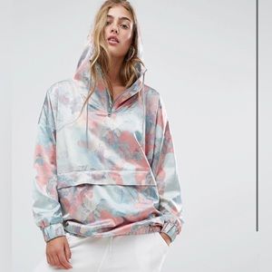 ADIDAS Originals Pastel Camo Watercolor Satin Hoodie Multicolor